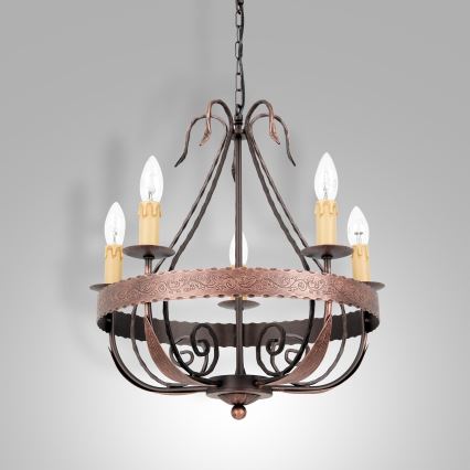 Luster na lancu LOARA 5xE14/60W/230V