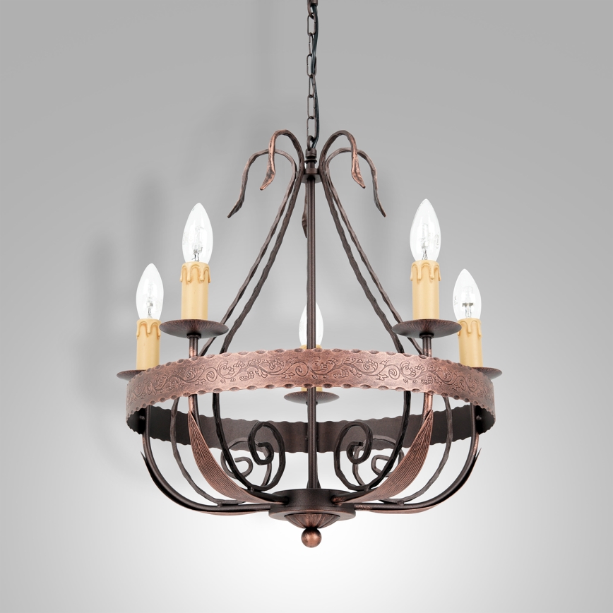 Luster na lancu LOARA 5xE14/60W/230V