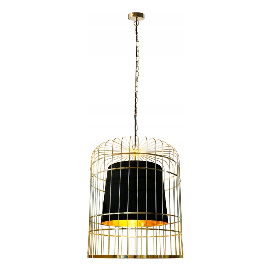 Luster na lancu LONGIS 2xE27/60W/230V pr. 60 cm zlatna/crna