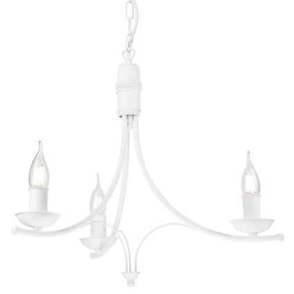 Luster na lancu LUCY 3xE14/60W/230V bijela