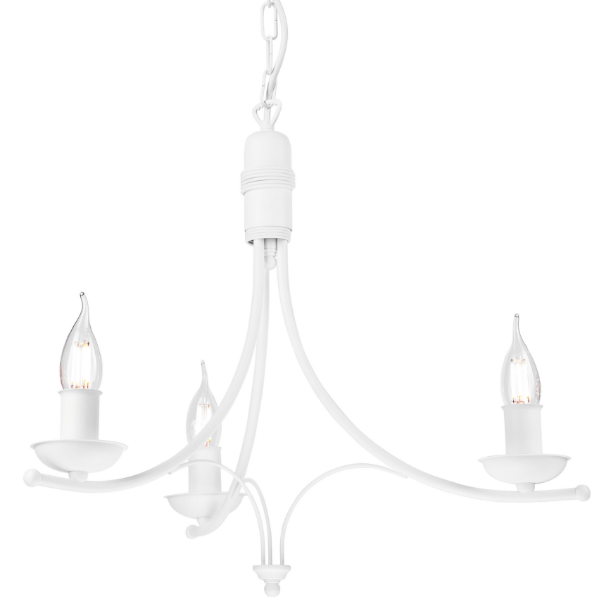 Luster na lancu LUCY 3xE14/60W/230V bijela