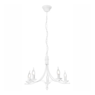 Luster na lancu LUCY 5xE14/60W/230V bijela
