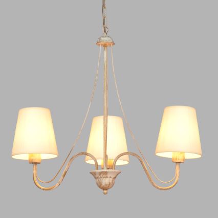 Luster na lancu MALBO 3xE27/15W/230V bež