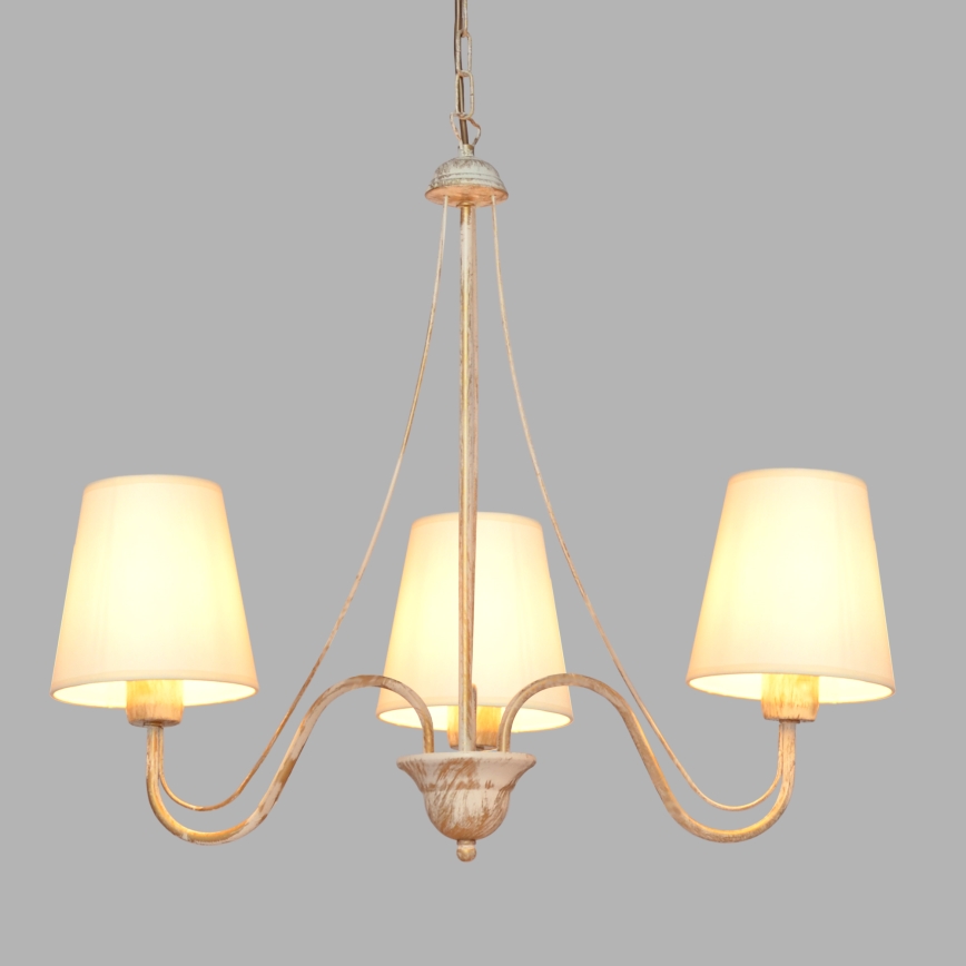 Luster na lancu MALBO 3xE27/15W/230V bež