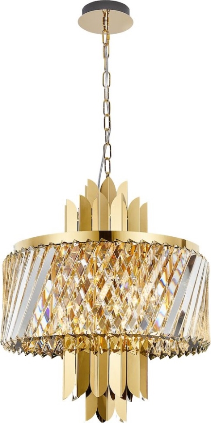 Luster na lancu MARGOT 6xE14/40W/230V pr. 43 cm zlatna