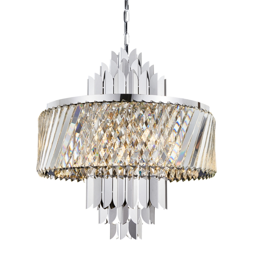 Luster na lancu MARGOT 9xE14/40W/230V mat krom