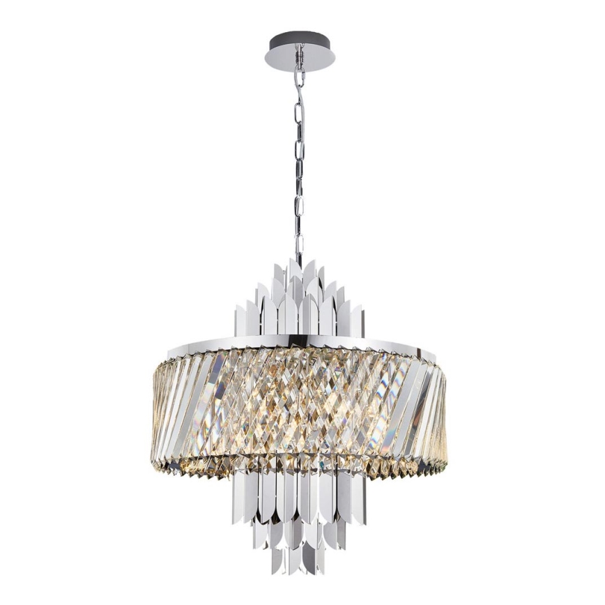 Luster na lancu MARGOT 9xE14/40W/230V mat krom