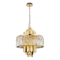 Luster na lancu MARGOT 9xE14/40W/230V pr. 55 cm zlatna