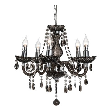 Luster na lancu MARIE 5xE14/40W/230V crna