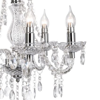 Luster na lancu MARIE 5xE14/40W/230V sjajni krom