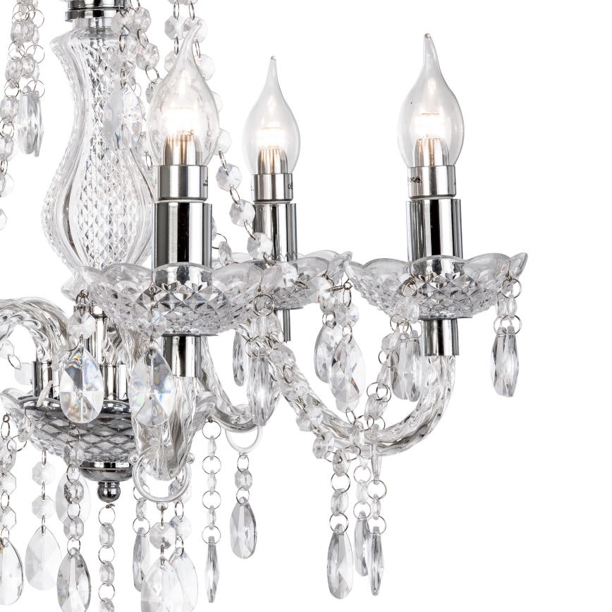 Luster na lancu MARIE 5xE14/40W/230V sjajni krom