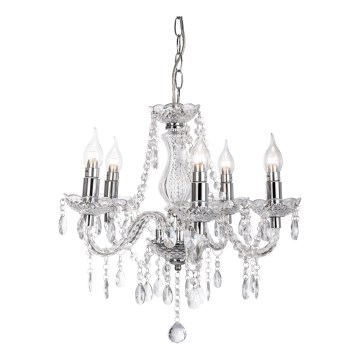 Luster na lancu MARIE 5xE14/40W/230V sjajni krom