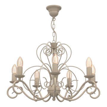 Luster na lancu MAURO 7xE14/15W/230V bež