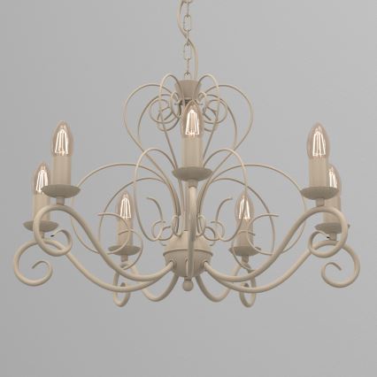 Luster na lancu MAURO 7xE14/15W/230V bež