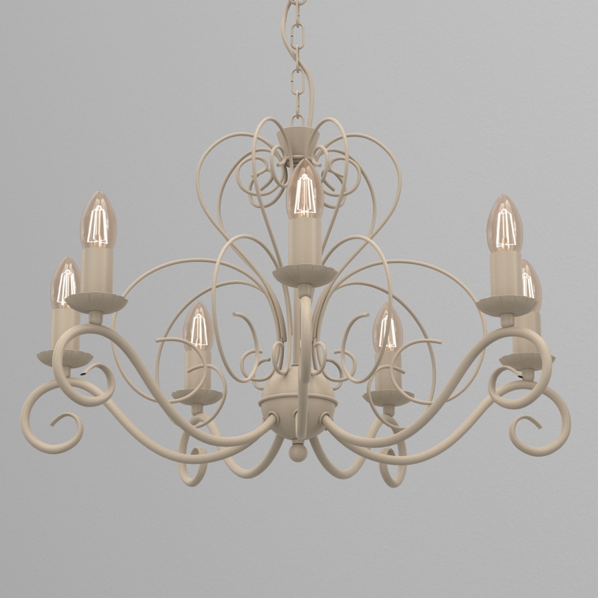 Luster na lancu MAURO 7xE14/15W/230V bež