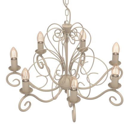 Luster na lancu MAURO 7xE14/15W/230V bež