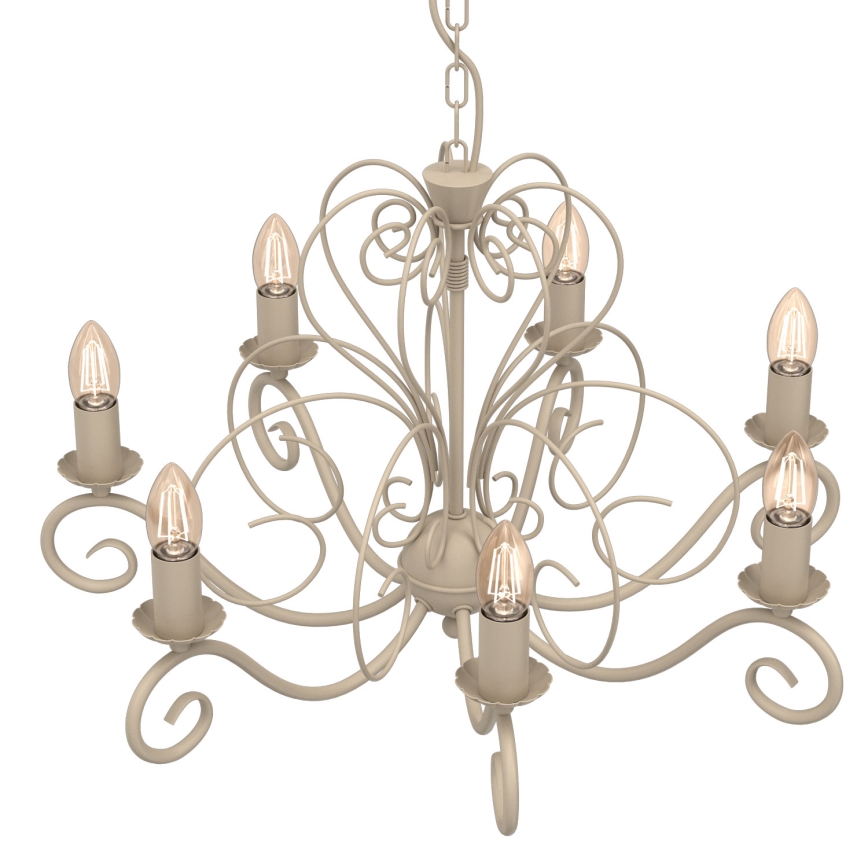 Luster na lancu MAURO 7xE14/15W/230V bež
