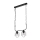 Luster na lancu MORGAN 2xE27/60W/230V crna/krom