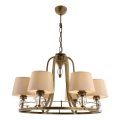 Luster na lancu NARA 6xE27/40W/230V mesing