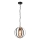 Luster na lancu ONDA 1xE27/15W/230V crna/hrast