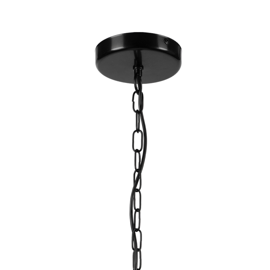 Luster na lancu ONDA 1xE27/15W/230V crna/hrast