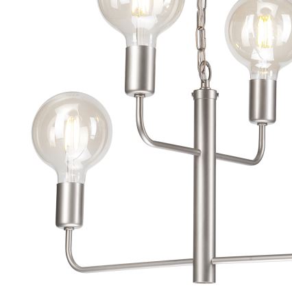 Luster na lancu ORLANDO 4xE27/60W/230V srebrna