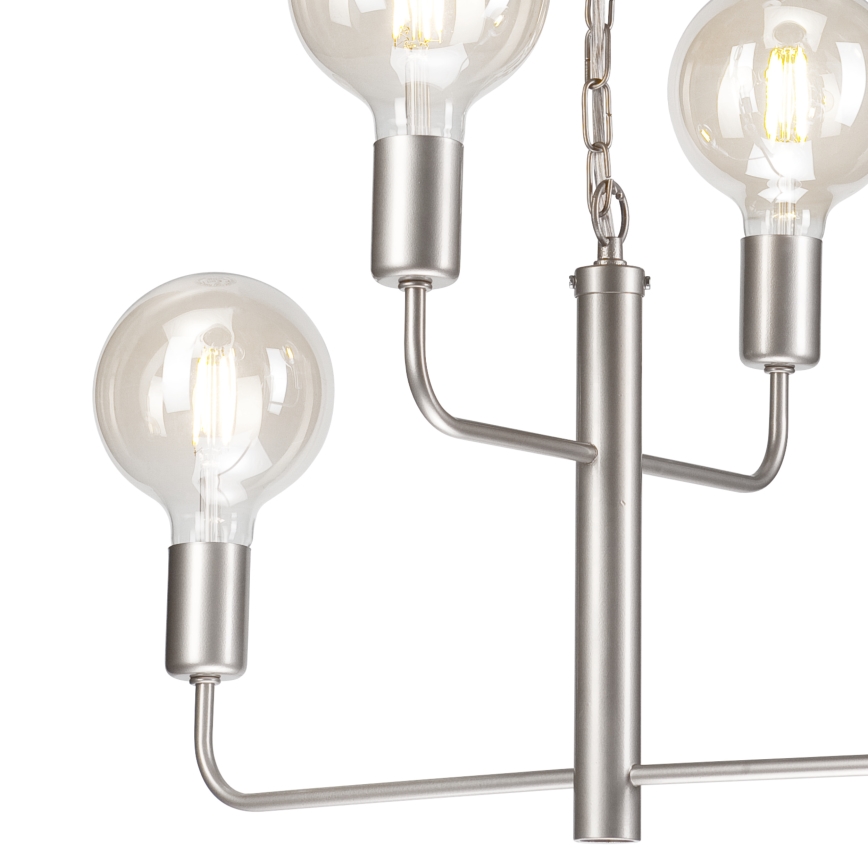 Luster na lancu ORLANDO 4xE27/60W/230V srebrna