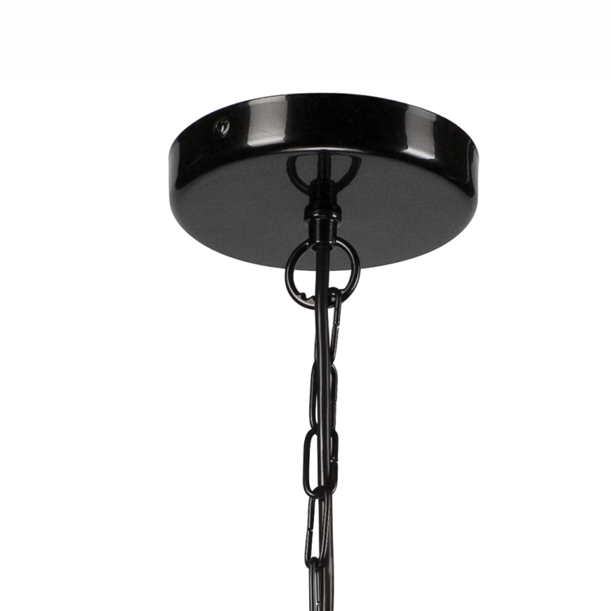 Luster na lancu ORLANDO 6xE27/60W/230V crna