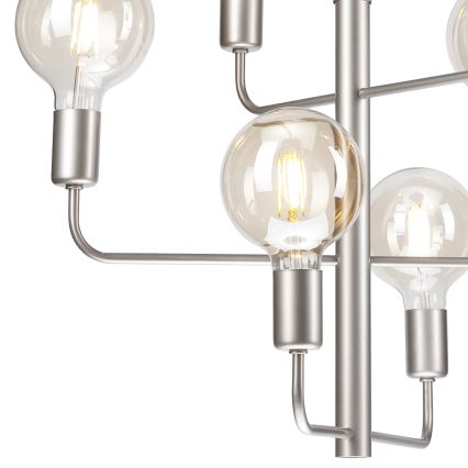 Luster na lancu ORLANDO 6xE27/60W/230V srebrna