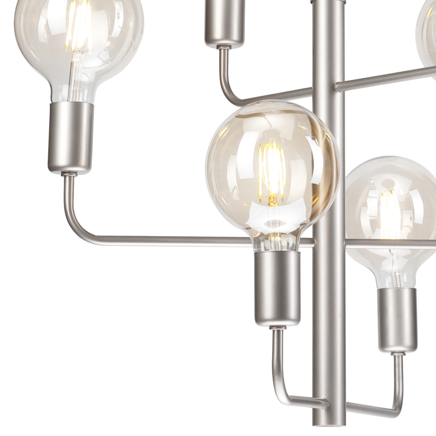 Luster na lancu ORLANDO 6xE27/60W/230V srebrna