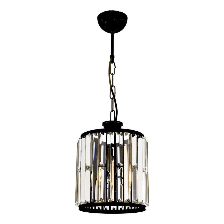 Luster na lancu PUNE 1xE27/40W/230V crni