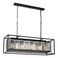 Luster na lancu PUNE 4xE27/40W/230V crna
