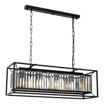 Luster na lancu PUNE 4xE27/40W/230V crna