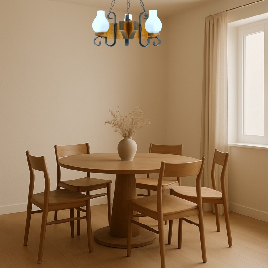Luster na lancu QUEEN 3xE14/40W/230V bukva - FSC certificirano