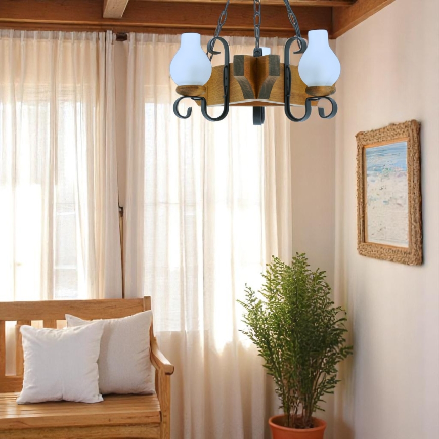 Luster na lancu QUEEN 3xE14/40W/230V bukva - FSC certificirano