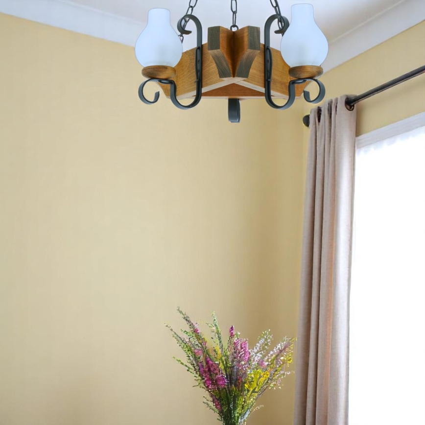 Luster na lancu QUEEN 3xE14/40W/230V bukva - FSC certificirano