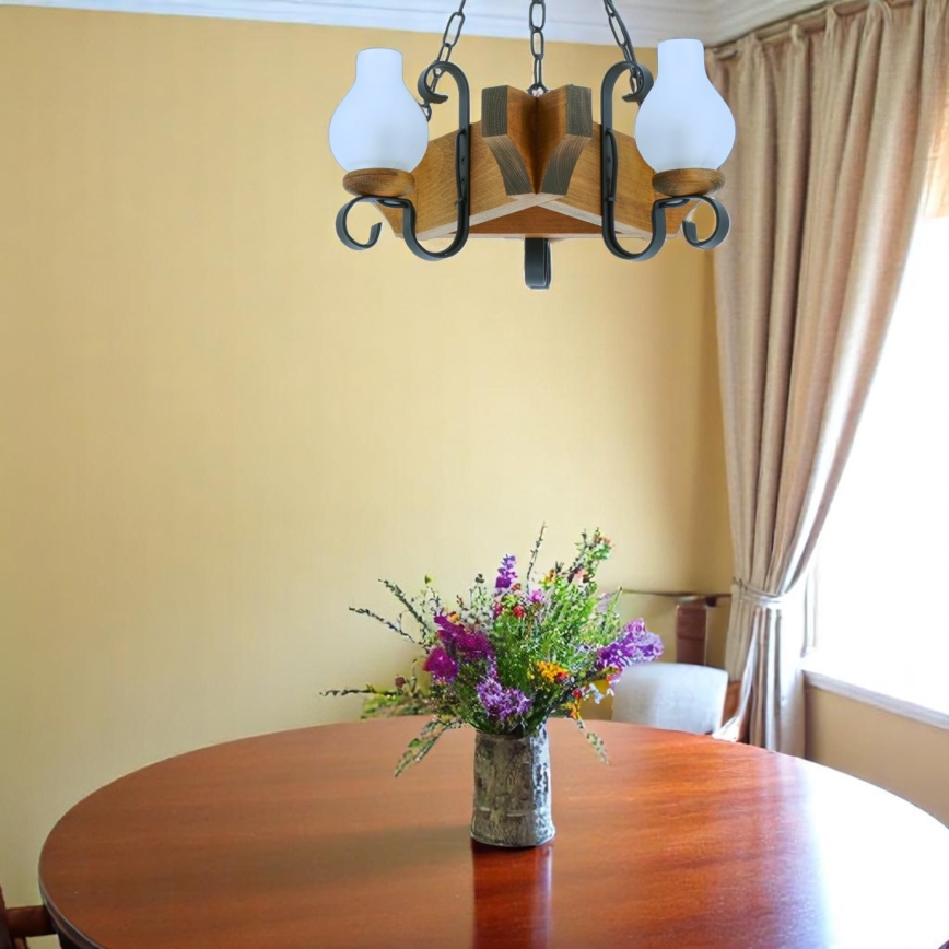 Luster na lancu QUEEN 3xE14/40W/230V bukva - FSC certificirano