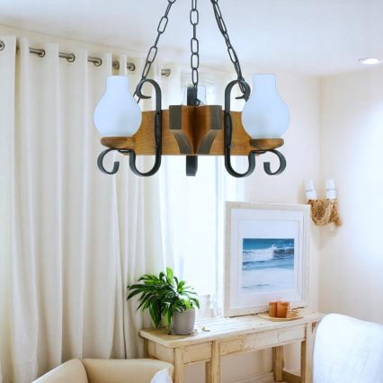 Luster na lancu QUEEN 3xE14/40W/230V bukva - FSC certificirano