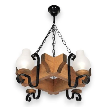 Luster na lancu QUEEN 4xE14/40W/230V bukva - FSC certificirano
