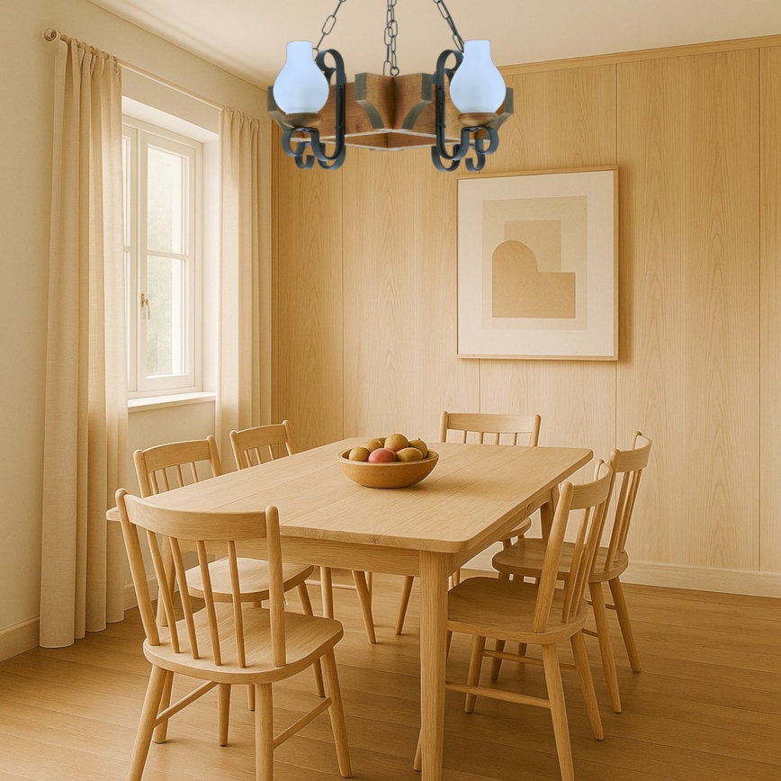 Luster na lancu QUEEN 4xE14/40W/230V bukva - FSC certificirano