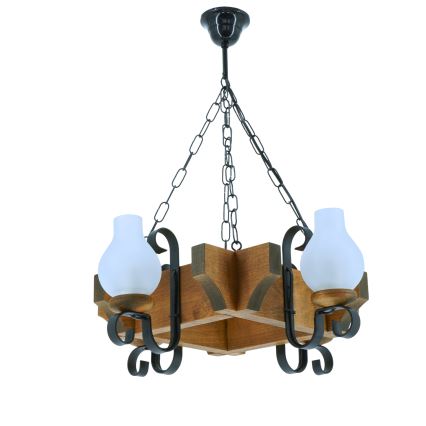 Luster na lancu QUEEN 4xE14/40W/230V bukva - FSC certificirano
