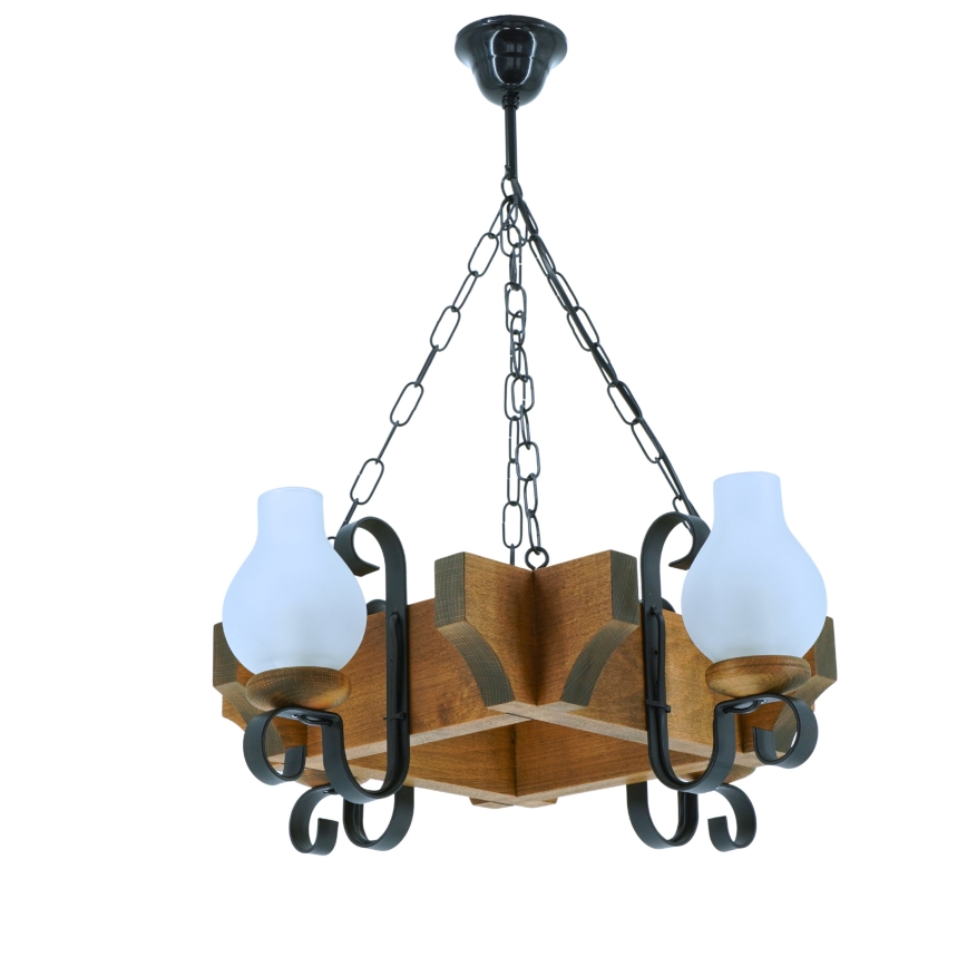 Luster na lancu QUEEN 4xE14/40W/230V bukva - FSC certificirano