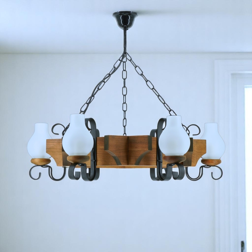 Luster na lancu QUEEN 6xE14/40W/230V bukva - FSC certificirano