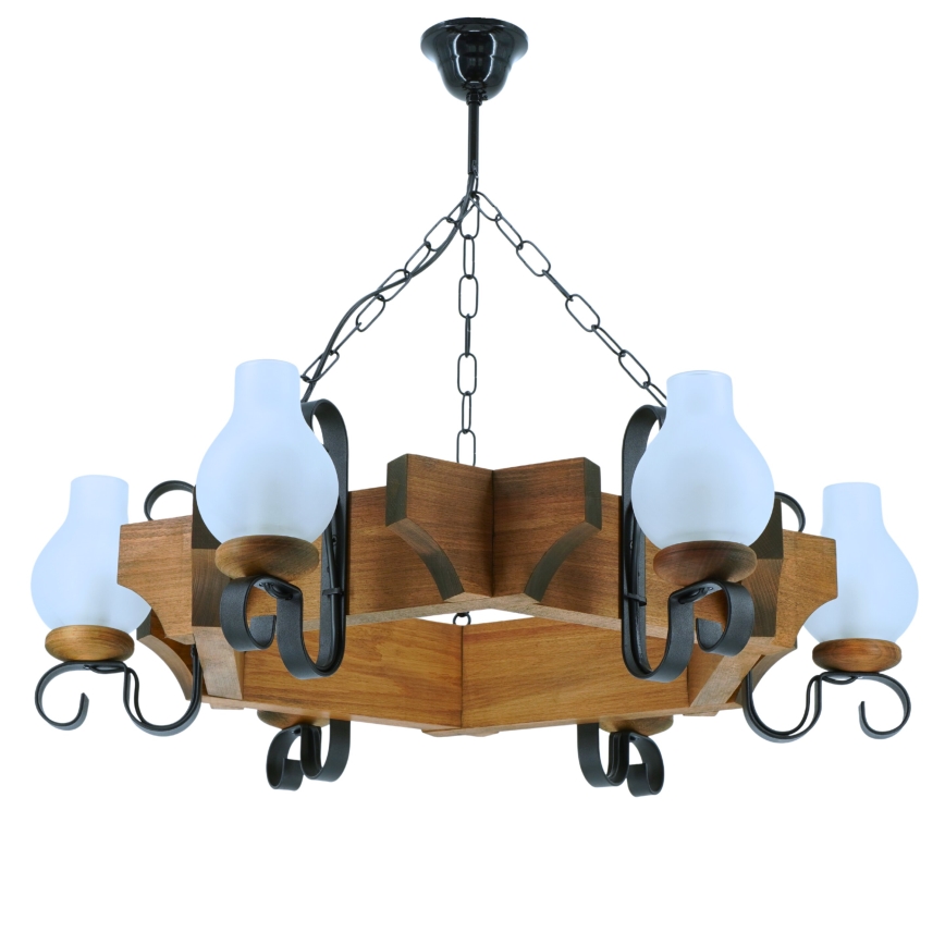 Luster na lancu QUEEN 6xE14/40W/230V bukva - FSC certificirano