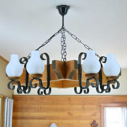 Luster na lancu QUEEN 8xE14/40W/230V bukva - FSC certificirano