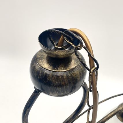 Luster na lancu RETRO 2xE27/60W/230V brončana/patina