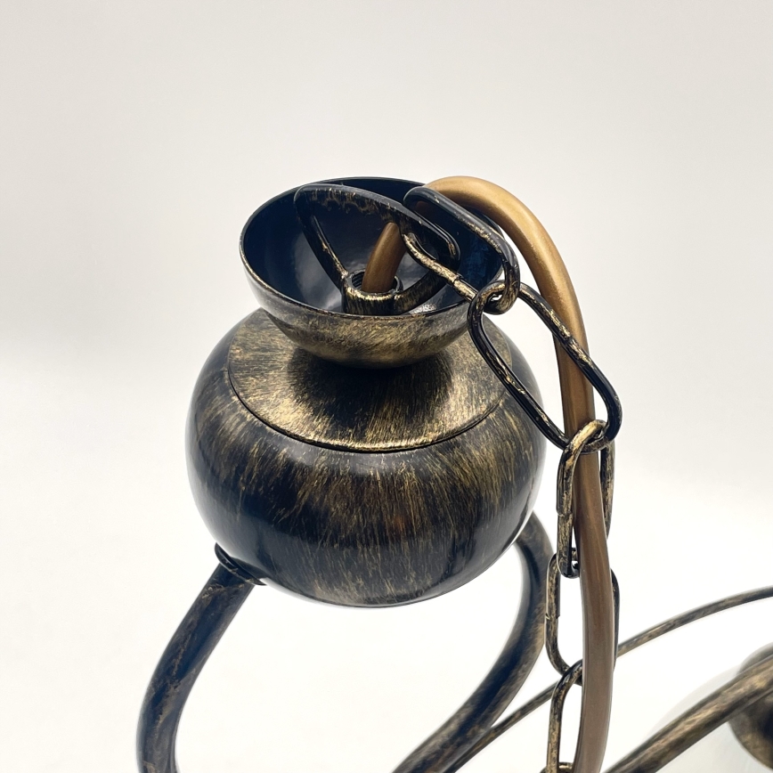 Luster na lancu RETRO 2xE27/60W/230V brončana/patina