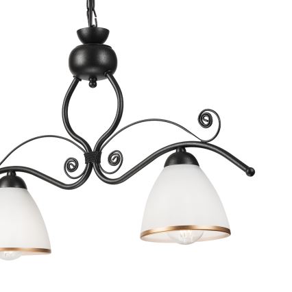 Luster na lancu RETRO 2xE27/60W/230V crna