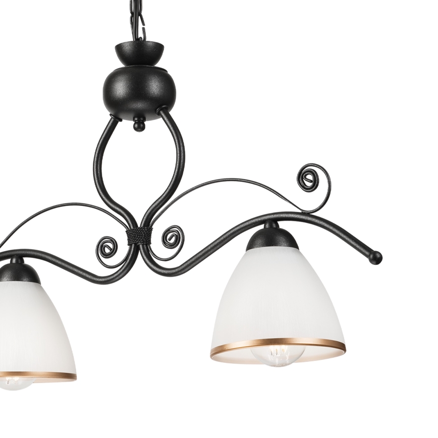 Luster na lancu RETRO 2xE27/60W/230V crna