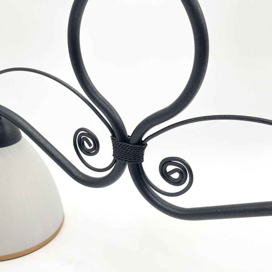 Luster na lancu RETRO 2xE27/60W/230V crna